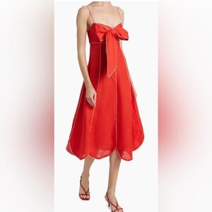 line and dot satin dress Zapakasa Women Black and Red Satin Midi Polka Dot Dress with Bow Halter A  Line Vintage Party Dress